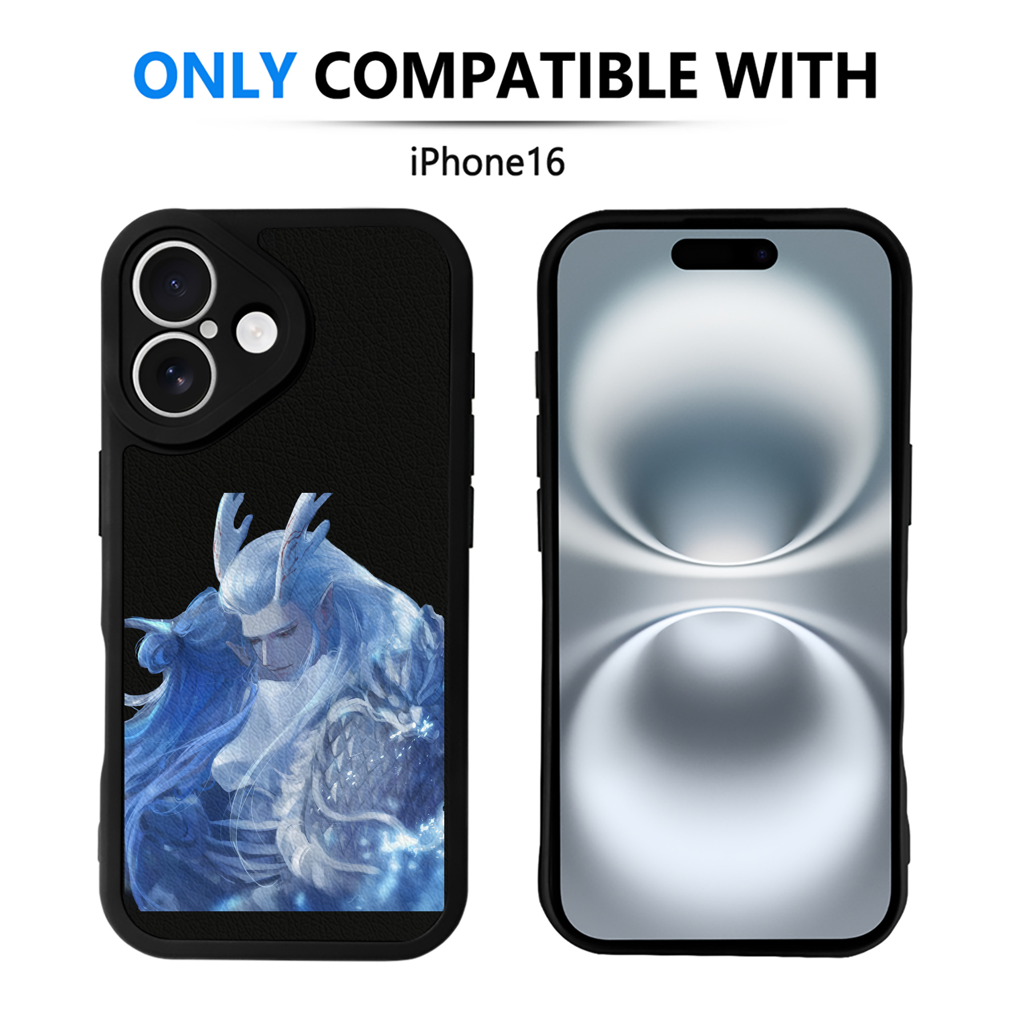 （画像用） Ne Zha 2 ナタ 魔童の大暴れ 【iPhone 16シリーズ対応】シリコンスマホケース（レザー調） 材質：シリコン